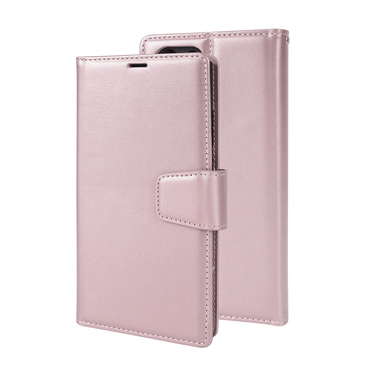 Samsung Galaxy S24 Ultra Compatible Case Cover With 2-in-1 Detachable Magnetic Flip Leather Wallet - Rose Gold